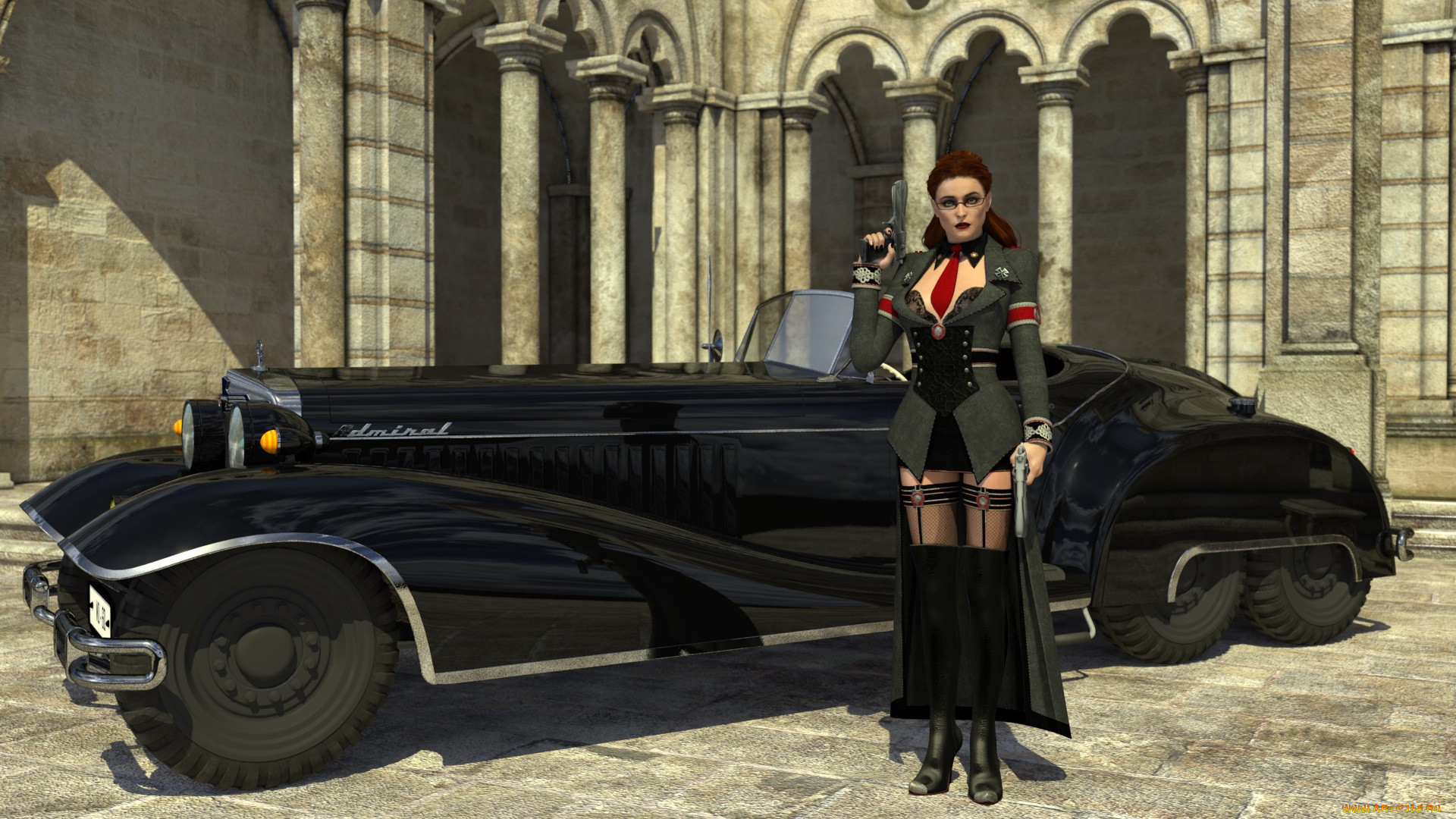 , 3d car&girl, , , , , 